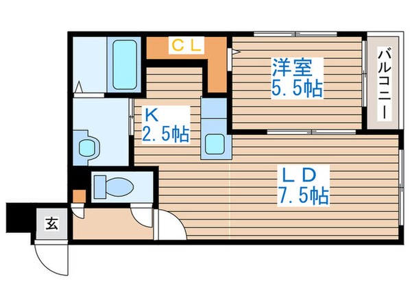 ラカーサフェリーチェ琴似の物件間取画像